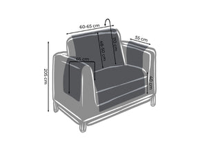 Copridivano-Copripoltrona Trapuntato Imbottito Disegno New Orsetti - Poltrona - Blu
