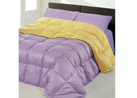 Trapunta Invernale Disegno Nadir In Tinta Unita Double Face Imbottitura 90% Piumino 10% Piumette - 1 Piazza - Var. 36 Tortora