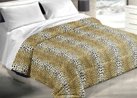 Trapunta Piumone Invernale Imbottita 300gr Microfibra Diadema Dis. Leopardato - Piazza E Mezza - D15