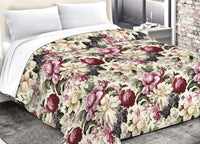 Trapunta Piumone Invernale Imbottita 300gr Microfibra Diadema Flower - 1 Piazza - D19 Flora