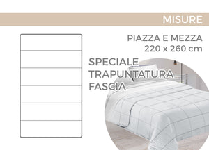 Quilt Trapuntino Piumino Estivo 100gr/mq Microfibra Diadema Ginko - Piazza E Mezza - Multicolor D5