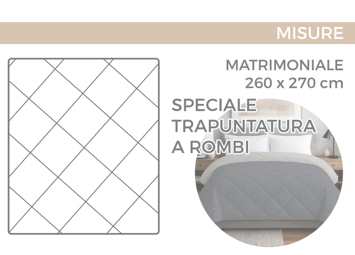 Trapuntino Piumino Estivo Primaverile 100gr/mq Leggero Disegno Emoji - Matrimoniale - Emoji