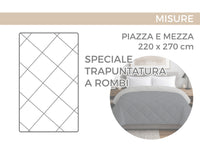 Trapunta Invernale Linea Quadrifoglio Disegno Bon Bon - 1 Piazza e mezza - Beige
