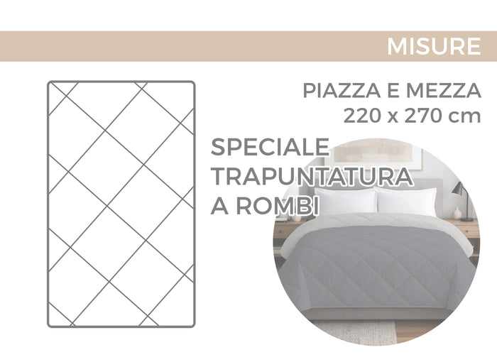 Trapuntino Piumino Estivo Primaverile 100gr/mq Leggero Disegno Emoji - 1 Piazza E Mezza - Emoji