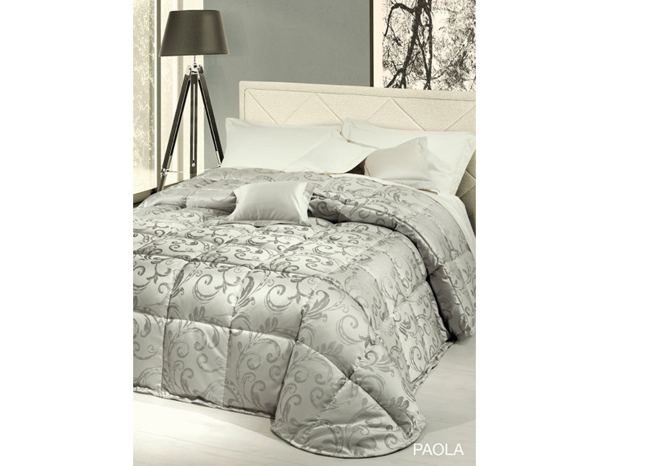 Trapunta Invernale Disegno Paola Imbottitura 50% Piumino 50% Piumette - Piazza e Mezza - Paola