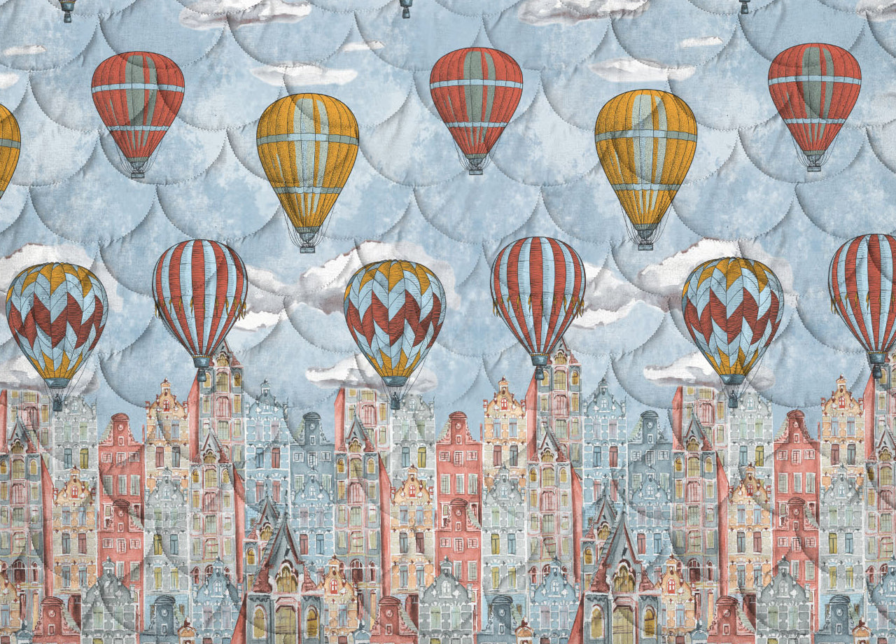 Trapuntino Piumino Estivo 100gr Linea Pensieri Delicati Disegno Volare - Singolo - Arancio