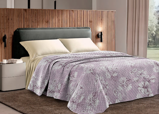 Copriletto Challenge Stampato In 100% Microfibra Di Poliestere Dis. Rosa