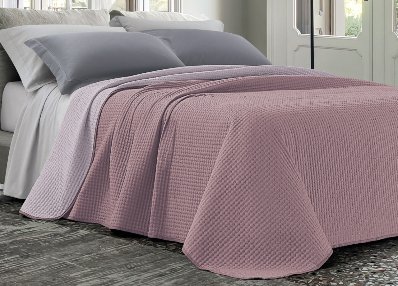 Quilt Trapuntino Estivo 100gr/mq Bicolor Double Face Tinta Unita Modello Cloe - Singolo - Cipria