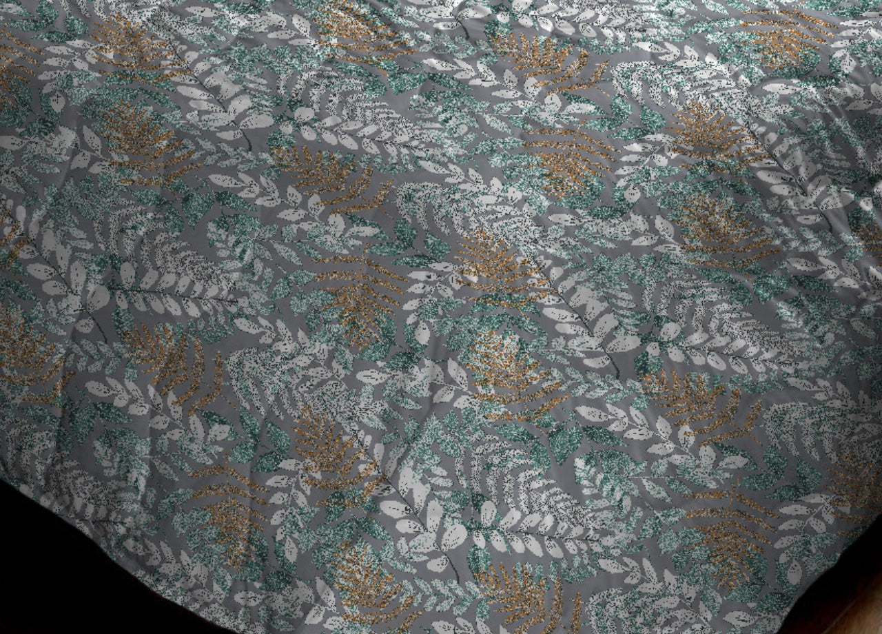 Trapuntino Piumino Estivo Primaverile 100gr/mq Disegno Foglia - 1 Piazza e Mezza - Foglia