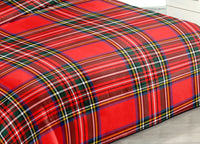 Trapunta Piumone Letto Invernale 300gr Microfibra Diadema Scozzese Rosso 16 - Piazza E Mezza - Rosso