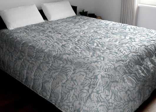 Trapuntino Piumino Estivo Primaverile 100gr/mq Leggero Disegno Natura - Singolo - Verde