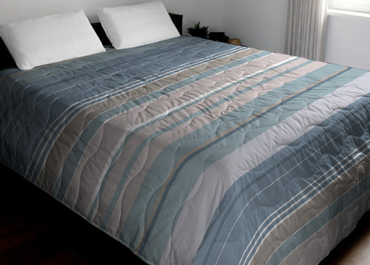 Trapuntino Piumino Estivo Primaverile 100gr/mq Leggero Disegno Scia - Singolo - Azzurro