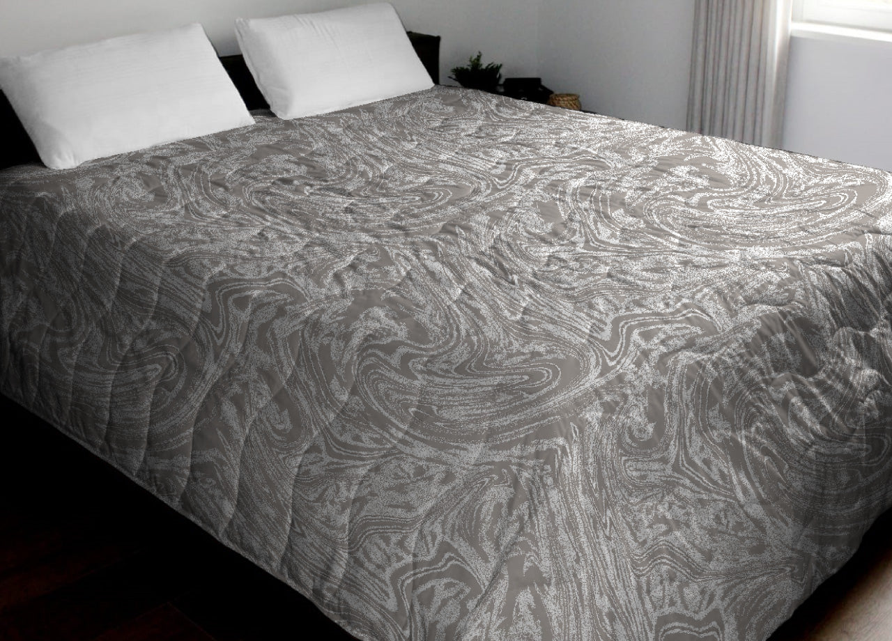 Trapuntino Piumino Estivo Primaverile 100gr/mq Leggero Disegno Splash - 1 Piazza E Mezza - Beige