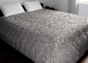 Trapuntino Piumino Estivo Primaverile 100gr/mq Leggero Disegno Splash - 1 Piazza E Mezza - Beige