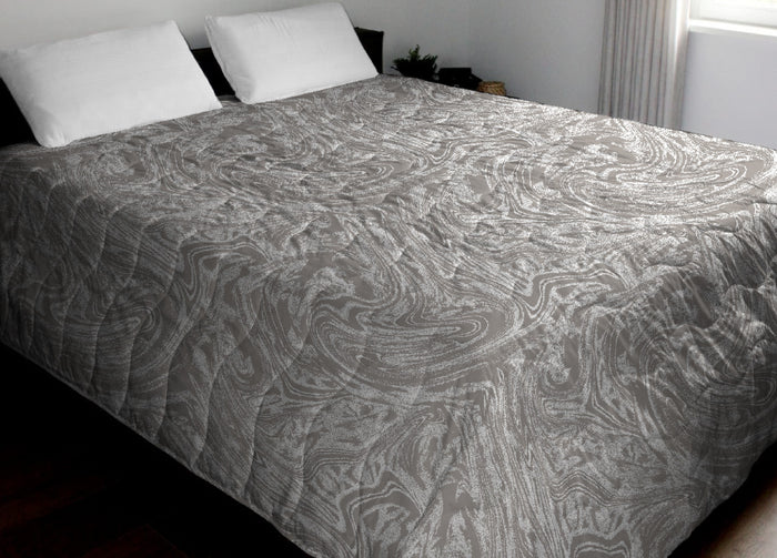 Trapuntino Piumino Estivo Primaverile 100gr/mq Leggero Disegno Splash - 1 Piazza E Mezza - Beige