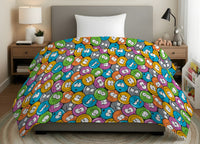 Trapuntino Piumino Estivo Primaverile 100gr/mq Leggero Disegno Emoji - 1 Piazza E Mezza - Emoji