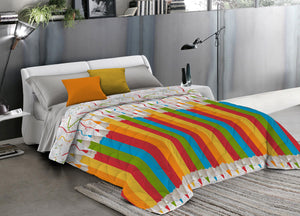 Trapuntino Estivo Disegno Matitoni Colore Arancio - Singolo - Arancio