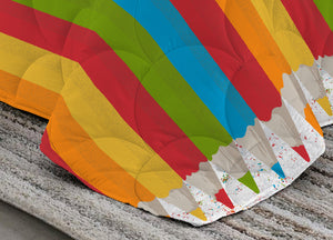 Trapuntino Estivo Disegno Matitoni Colore Arancio - Singolo - Arancio