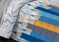 Trapuntino Estivo Disegno Matitoni Colore Azzurro - Singolo - Azzurro