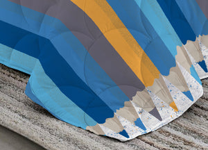 Trapuntino Estivo Disegno Matitoni Colore Azzurro - Singolo - Azzurro