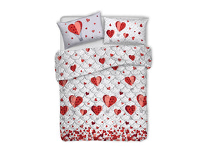 Trapuntino Estivo Disegno Mongolfiera Colore Rosso - Singolo - Rosso