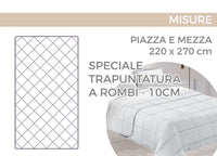 Trapuntino Piumino Estivo Primaverile 100gr/mq Leggero Disegno Drops - 1 Piazza E Mezza - Ottanio