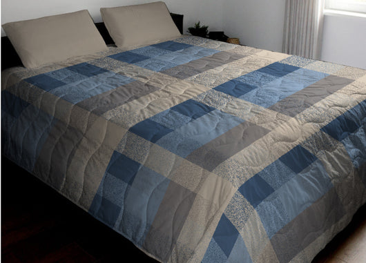 Trapuntino Piumino Estivo Primaverile 100gr/mq Leggero Disegno Scotland - Singolo - Azzurro