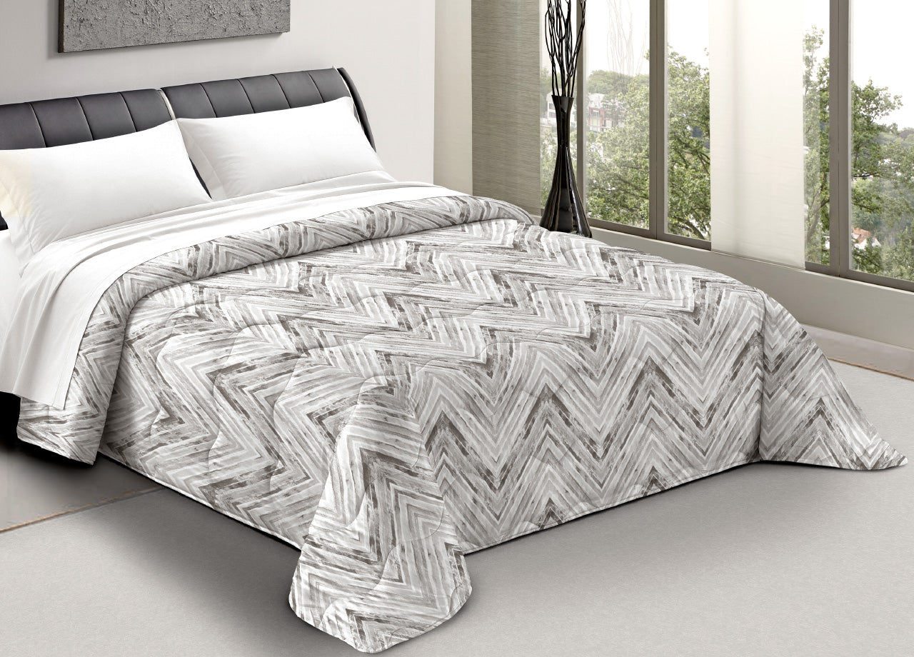 Trapunta Piumone Letto Invernale Imbottita 300gr Scaldanotti Zaira - 1 Piazza - Grigio