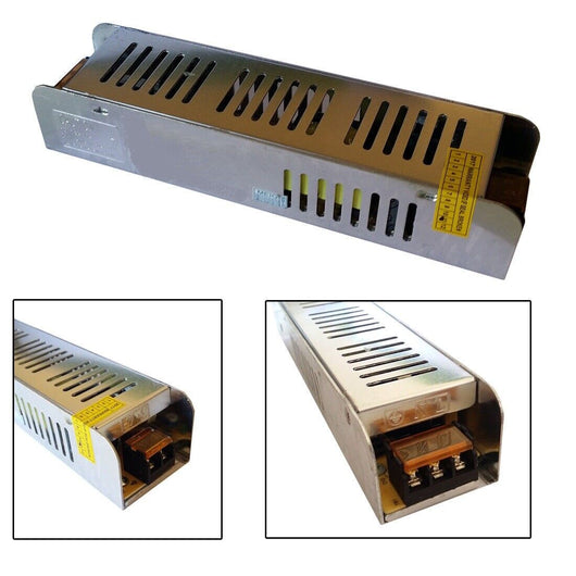 TRASFORMATORE ALIMENTATORE STABILIZZATO SLIM 220V-12V 10A 120W TRIMMER 10A 12V