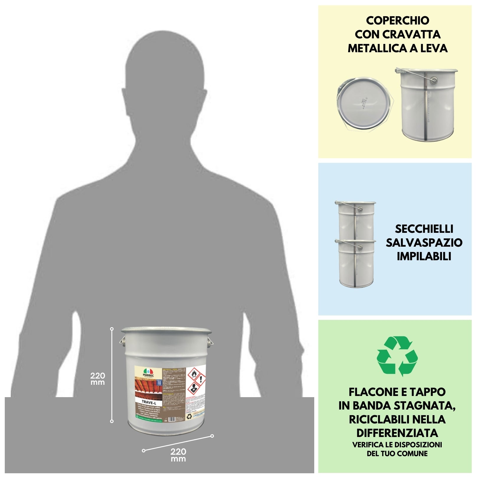 Finitore ceroso per travi e rivestimenti in legno TRAVE-L   5LTx4Pz
