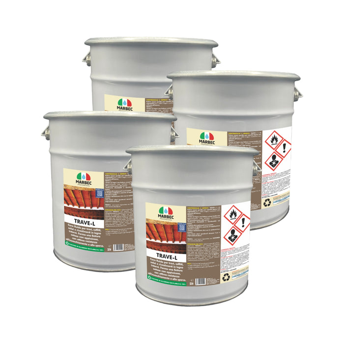 Finitore ceroso per travi e rivestimenti in legno TRAVE-L   5LTx4Pz