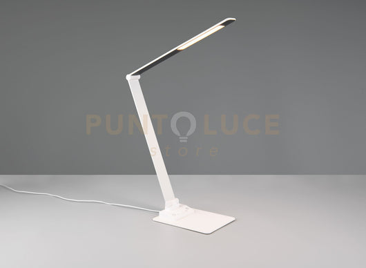 TRAVIS LAMPADA DA STUDIO LED 6,5W 650lm, 3000+5000+6500K BIANCA TOUCH RICARICABILE USB CON REGOLAZIONE TEMPERATURA DI COLORE E FUNZIONE MEMORIZZAZIONE H. 72CM