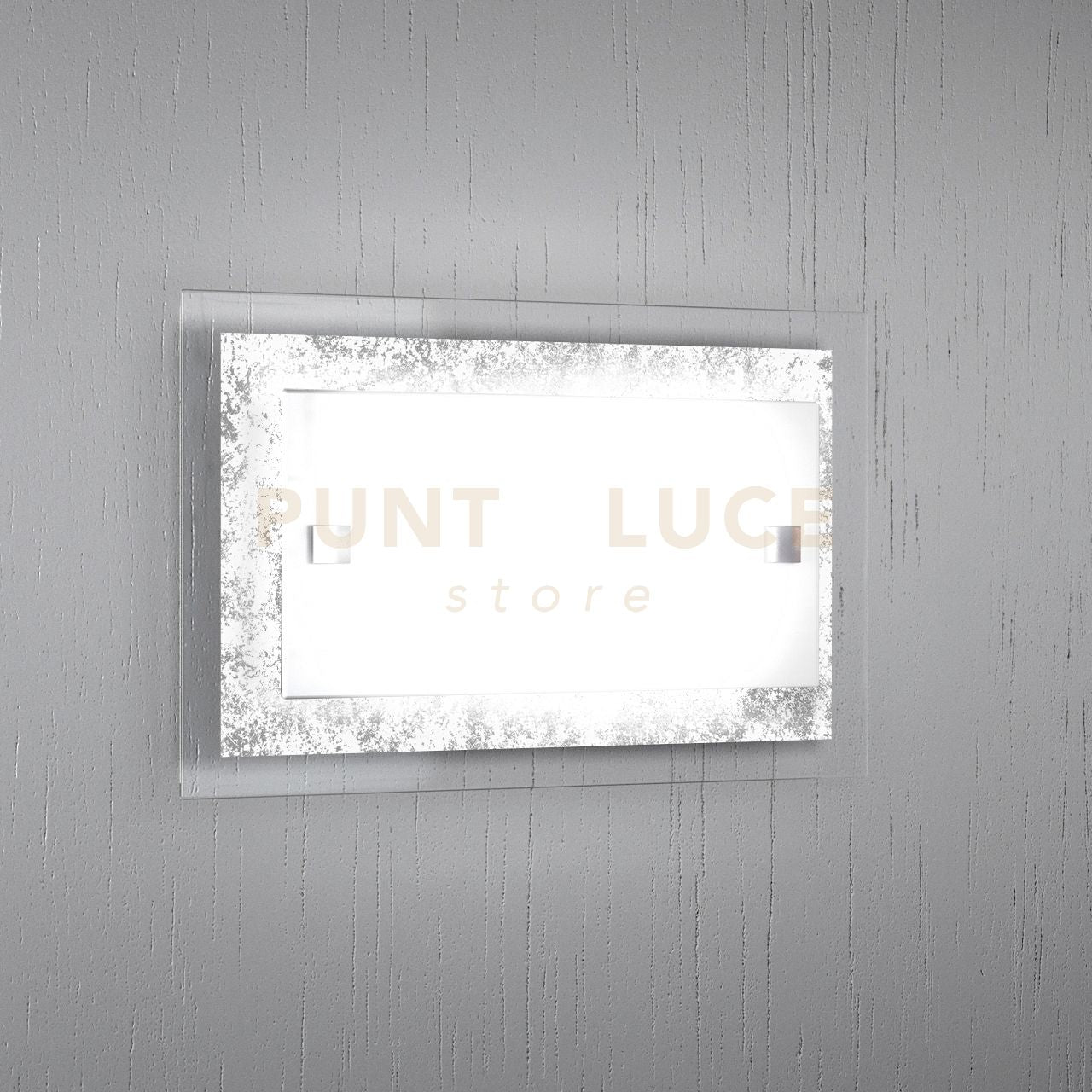 TRAY APPLIQUE PICCOLA 1 LUCE FOGLIA ARGENTO 1087-AP-FA