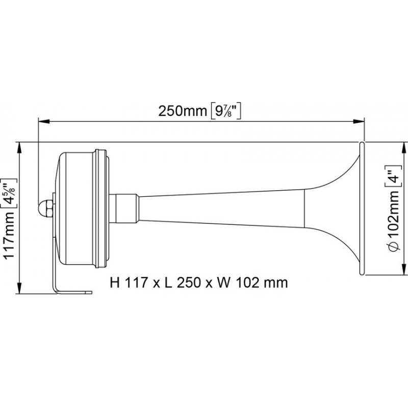 TROMBA A CORNETTO 12V.