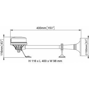 TROMBA A CORNETTO 12V.