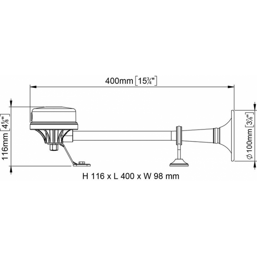 TROMBA A CORNETTO 12V.