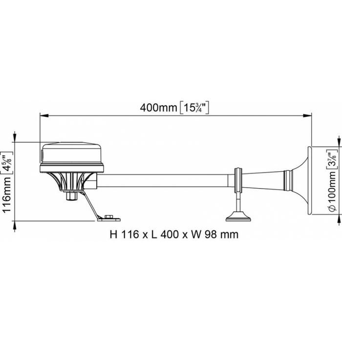 TROMBA A CORNETTO 12V.