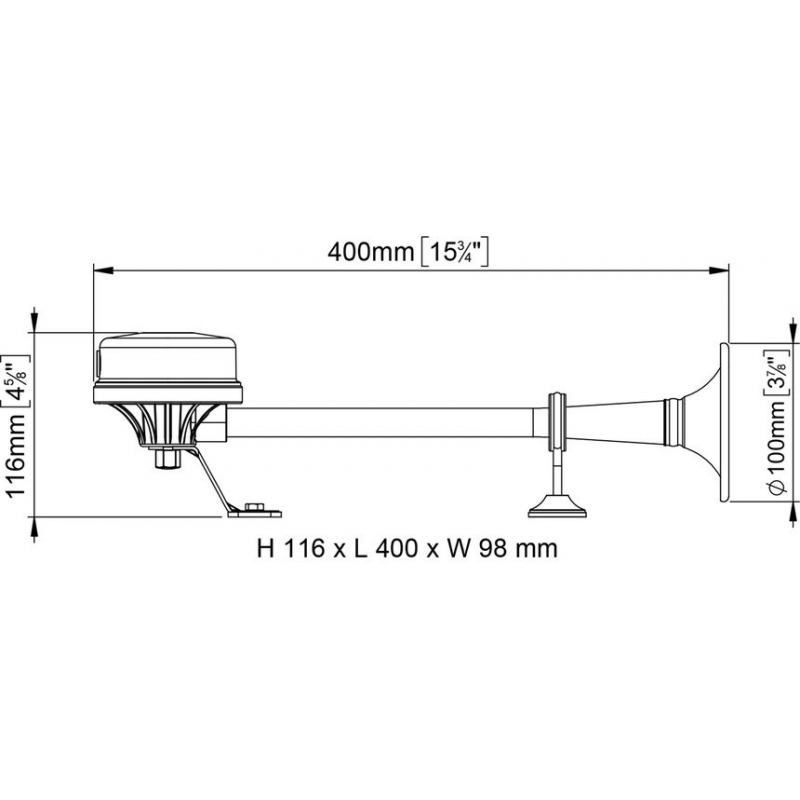 TROMBA A CORNETTO 12V.