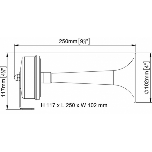 TROMBA A CORNETTO 24V.