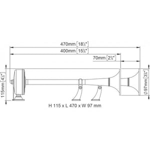 TROMBA DOPPIO CORNETTO 12V.
