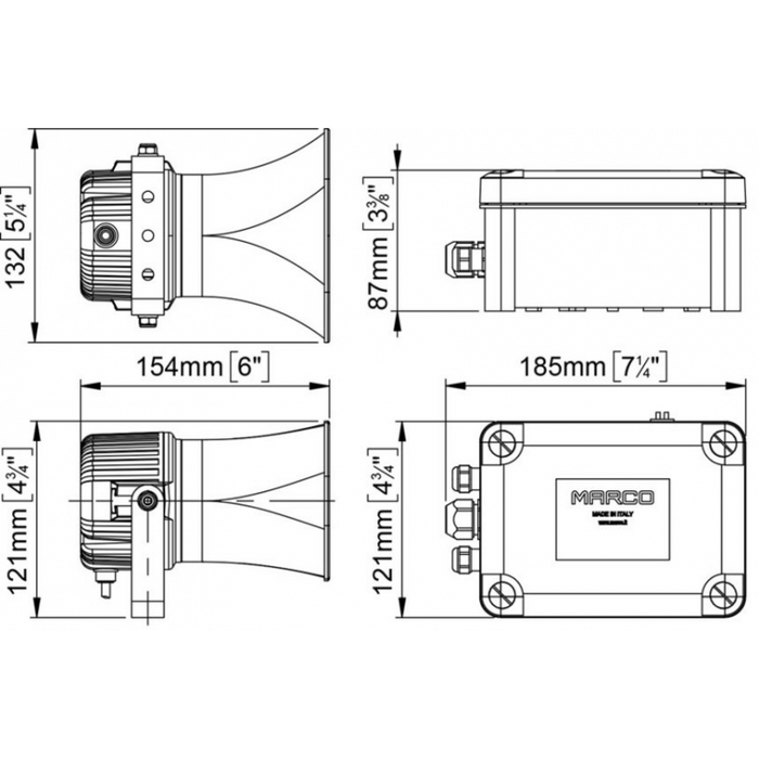 TROMBA ELETT. CON MICROFONO