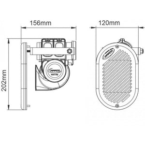 TROMBA INCASSO CROMATA 24V.