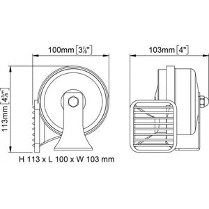 TROMBA SINGOLA CROMATA 12V.
