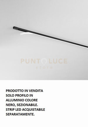 TRUCK PROFILO IN ALLUMINIO 1MT IP65 NERO SEZIONABILE