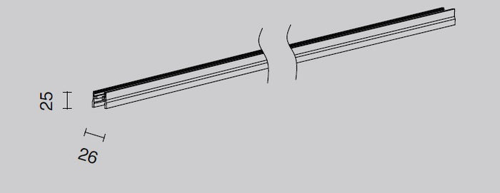 TRUCK PROFILO IN ALLUMINIO 2MT IP65 ORO SEZIONABILE