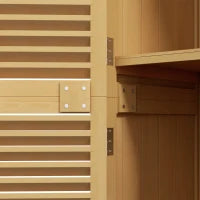 Casetta da Giardino i Legno a 4 Ripiani con Anta a Persiana, 87x46.5x160 cm, Giallo e Verde