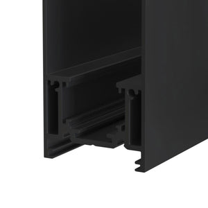 Binario Con Spessore 8Cm Moderno Busbar Trunkings S35 Alluminio Nero 1M