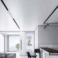 Binario Con Spessore 8Cm Moderno Busbar Trunkings S35 Alluminio Nero 1M