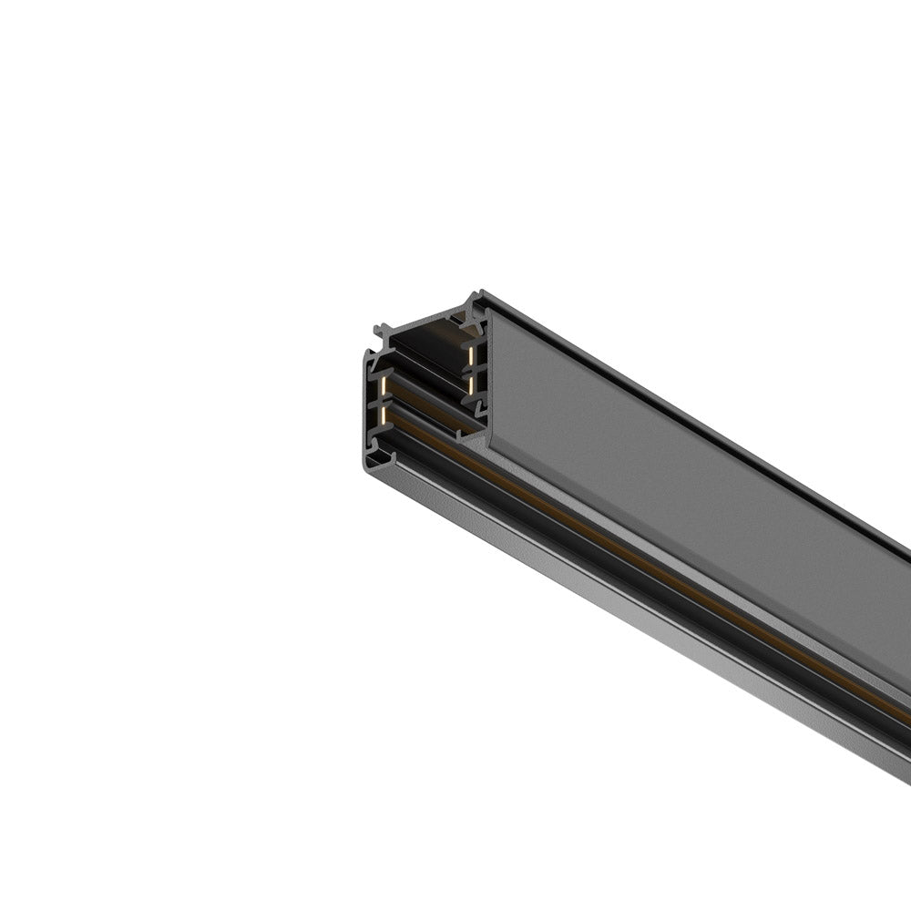 Binario Moderno Busbar Trunkings Trinity Alluminio Nero 2M