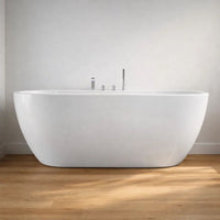 Vasca da bagno free standing ovale acrilico bianco lucido 3 misure h 60 cm *** misure 160x80x60 cm, confezione 1